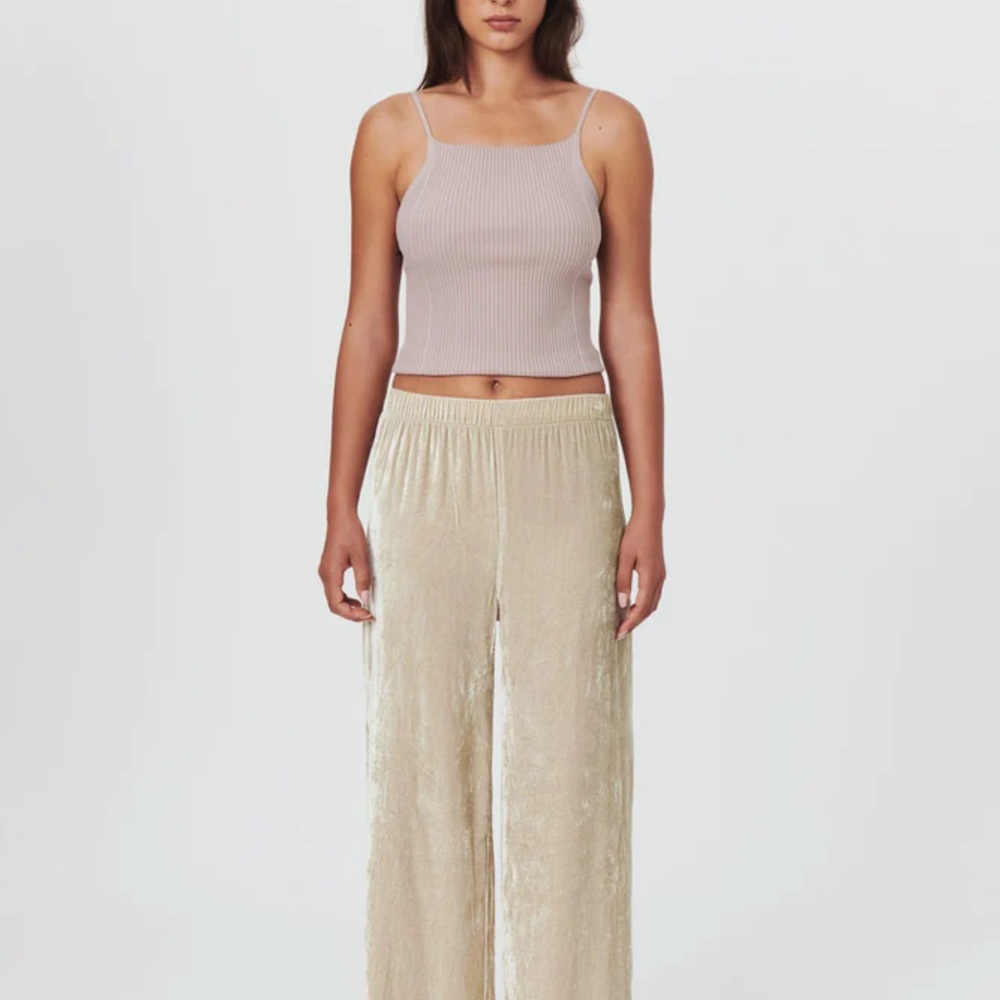 LIAT KNIT SINGLET MUSHROOM by ROWIE the label